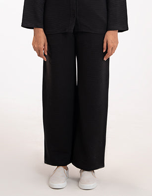 TEXTURED WIDE LEG TROUSERS